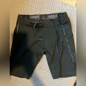 rabbit Women's Black Bike Shorts with Drawstring Waist and Side Pockets
